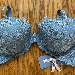 Victoria's Secret Lace Underwire Bra in Slate Blue